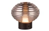 LED stolná lampa nabíjacia Earl 14 cm, dymové sklo