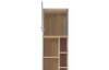 Regál s dvierkami a zásuvkami Room 45 cm, dub biscuit/sivý