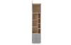 Regál s dvierkami a zásuvkami Room 45 cm, dub biscuit/sivý