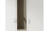 Šatníková skriňa Bremen, 136 cm, biela/šedý betón