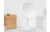 Kozmetické zrkadlo s LED Liara 18x28,5 cm, biele