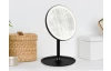 Kozmetické zrkadlo s LED Liara 18x28,5 cm, čierne