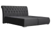 Posteľ boxspring Agnes 180x200 cm,lesklo čierna látka