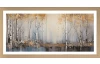 Rámovaný obraz Brezy 49x23 cm, buk