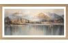 Rámovaný obraz Horská krajina 49x23 cm, ručne maľovaný efekt