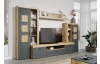 Široká TV skrinka Tyler 230 cm, antracit/dub evoke