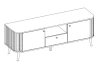 TV skrinka Pure, 138 cm, tmavě šedá/dub artisan