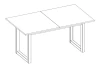 Rozkladací jedálenský stôl Denver 160x90 cm, dub sonoma/antracit