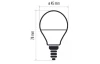 LED žiarovka (3 ks) Classic mini globe, E14, 5 W, 470 lm