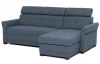 Rohová sedacia súprava Parris, modrošedá tkanina, pravý roh