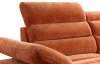 Rohová sedačka Kornelia, terakota štruktúrovaná tkanina, pravý roh
