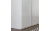 Šatníková skriňa New York D, 180 cm, biela / biely lesk