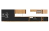 Vysoká kuchynská skriňa Modena, 40 cm, dub artisan/čierna