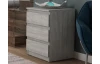 Skrinka/vysoký nočný stolík Carlos 40 cm, šedý beton, 3 zásuvky
