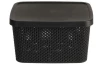 Úložný box s vekom Diamond 7 l, čierny/biely