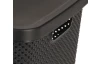 Úložný box s vekom Diamond 13 l, čierny/biely