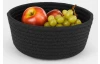 Košík na chlieb LifeStyle 22 cm, čierna bavlna