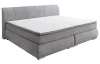 Veľká rodinná posteľ boxspring Cody 240x200 cm, holubia šedá látka