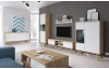 Nízká vitrína Primo, dub riviera/biela
