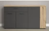 Komoda so zásuvkou Esteban 150 cm, antracit/dub evoke
