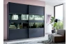 Šatníková skriňa Easy Plus, šírka 270 cm/výška 208 cm, grafit/sklo