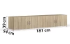 Skriňový nadstavec Case, 181 cm, dub sonoma