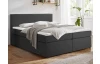 Postel boxspring Aston 160x200 cm, antracitovo šedá látka