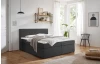 Postel boxspring Aston 160x200 cm, antracitovo šedá látka