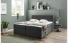 Posteľ boxspring Aston 180x200 cm, antracitovo šedá látka