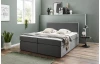 Postel boxspring Aston 180x200 cm, stredne šedá látka