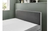 Postel boxspring Aston 180x200 cm, stredne šedá látka