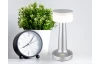 Nabíjacia stolná LED lampa Angelika, nikl/biela