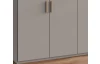 Šatníková skriňa so zásuvkami Digit, 225 cm, béžová kašmír/dub artisan