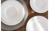Plytký tanier Diamond Line, biely s reliéfem