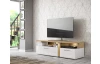 TV stolík Tuluza, biely lesk/dub artisan