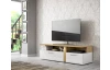 TV stolík Tuluza, biely lesk/dub artisan