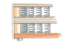 Posteľ boxspring Aston 120x200 cm, stredne šedá látka
