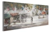 Ručne maľovaný obraz Romantika 150x50 cm, výrazná štruktúra