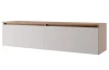 Závesná TV skrinka Asko Living, 135 cm, dub artisan/biela
