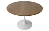 Okrúhly jedálenský stôl Ronduel, 110 cm, biely/dub