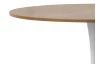 Okrúhly jedálenský stôl Ronduel, 110 cm, biely/dub